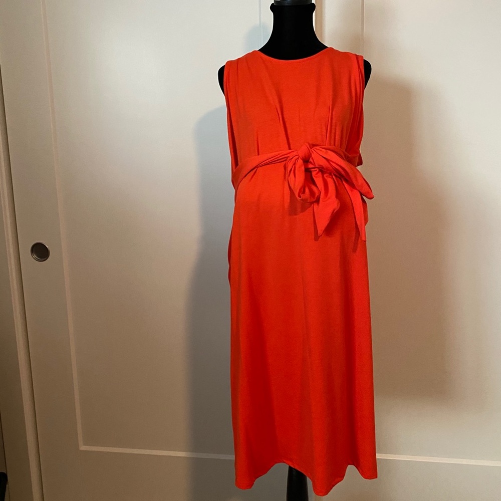 GAP Maternity sleeveless tank dress, orange
